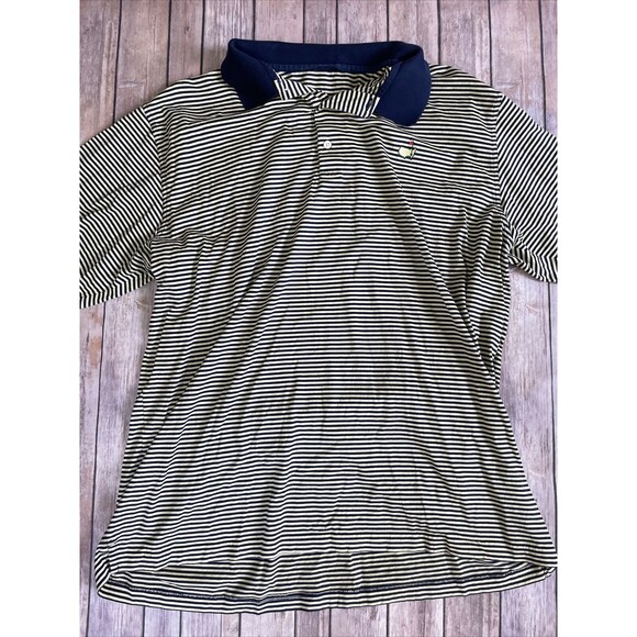 Augusta National AMEN Corner Golf Shop Polo Shirt Stripe The MastersYellow XL - Picture 1 of 6